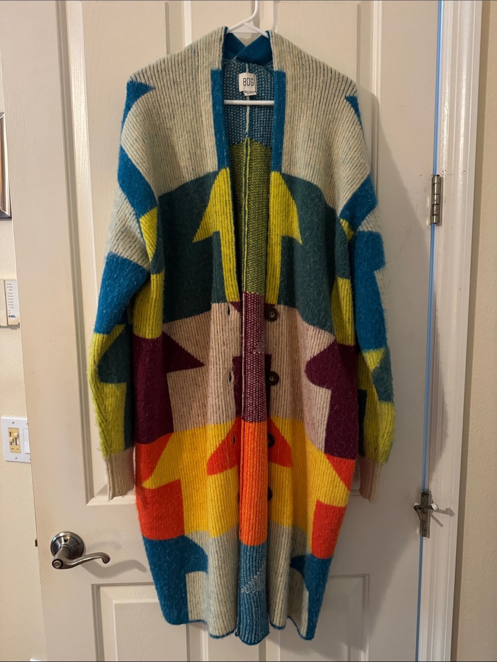 BDG 90’s feel long open cardigan